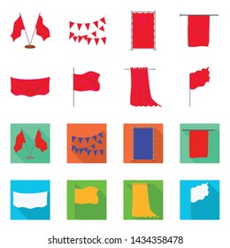 Vector design of texture and presentation symbol. Collection of texture and media stock vector illustration.