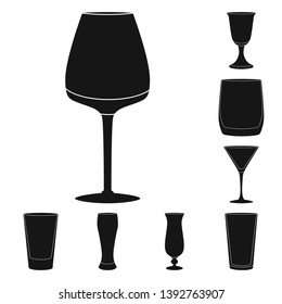 Vector design of texture and volume symbol. Collection of texture and container vector icon for stock.