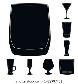 Vector design of texture and volume symbol. Set of texture and container stock symbol for web.