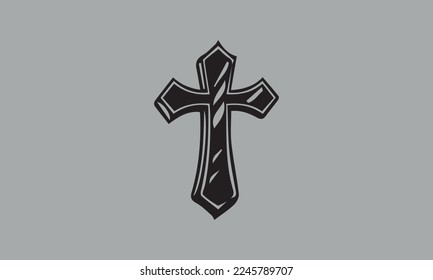 Vector design that can be used as a cross tattoo theme.
