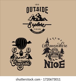 Vector design that is packed with custom lettering with adventure illustration, and you can use this design for posters, brochures, for your social media, T-shirt and other merchandise enjoy!
