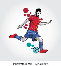 Vector design that is suitable for a football competition