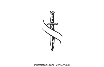 vector design that takes the cut of the knife in two as a theme.
