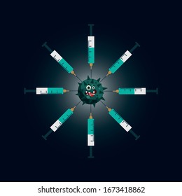 Vector design that vaccinated the virus bacteria with an injector