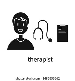 Vector design of therapist and doctor icon. Collection of therapist and rehabilitation vector icon for stock.