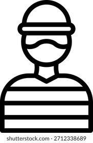 Estilo de Ícone de Ladrão de Design de Vetor