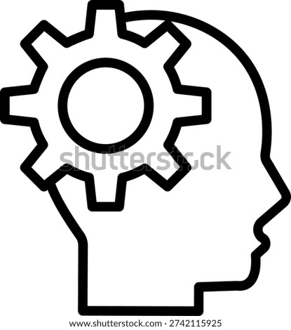 Vector Design Thinker Icon Style