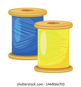 Vector design of thread and spool icon. Collection of thread and reel stock vector illustration.