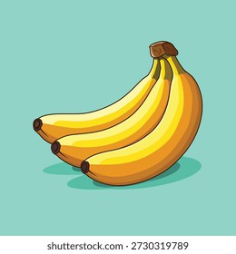 vector design of three yellow bananas