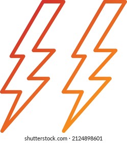 Vector Design Thunder Icon Style
