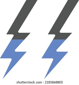 Vector Design Thunder Icon Style