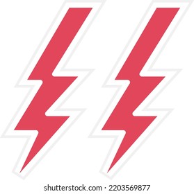 Vector Design Thunder Icon Style