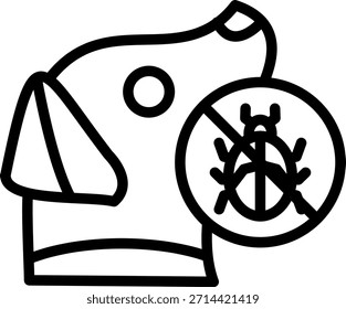 Estilo de icono de prevención de garrapatas de diseño de Vector