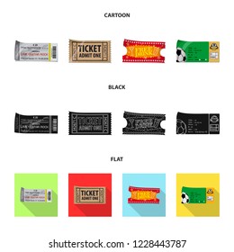 Vector design of ticket and admission icon. Collection of ticket and event vector icon for stock.