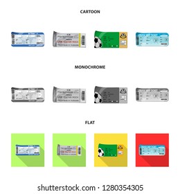 Vector design of ticket and admission logo. Set of ticket and event vector icon for stock.