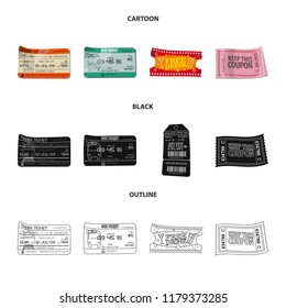 Vector design of ticket and admission sign. Set of ticket and event stock symbol for web.