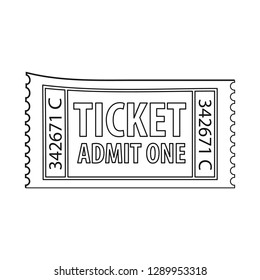 Vector design of ticket and admission sign. Collection of ticket and event vector icon for stock.
