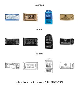 Vector design of ticket and admission symbol. Collection of ticket and event stock symbol for web.