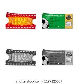 Vector design of ticket and admission symbol. Collection of ticket and event stock symbol for web.