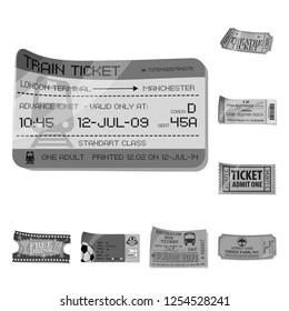 Vector design of ticket and admission symbol. Collection of ticket and event stock symbol for web.