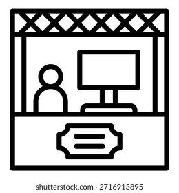 Estilo de icono de contador de boletos de diseño de Vector