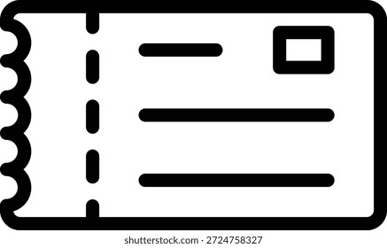 Estilo de icono de boleto de diseño de Vector