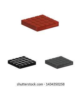 Vector design of tile and chocolate icon. Collection of tile and milk stock symbol for web.