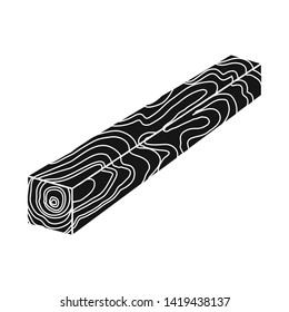 Vector design of timber and piece sign. Set of timber and section  stock vector illustration.