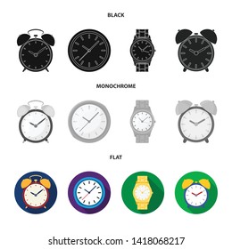 Vector design of time and hour logo. Set of time and business  stock symbol for web.