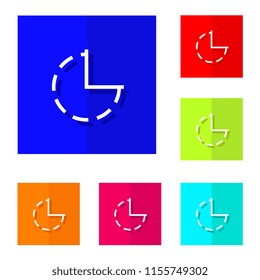 vector design of timer flat icon button with color choice