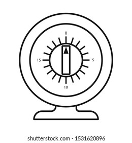 Vector design of timer and household sign. Graphic of timer and watch stock symbol for web.