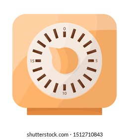 Vector design of timer and technology sign. Graphic of timer and ticking vector icon for stock.