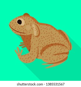 Vector design of toad and tropical symbol. Collection of toad and ecology vector icon for stock.