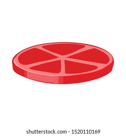 Vector design of tomato and slice symbol. Web element of tomato and cut Stock symbol for web.