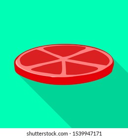 Vector design of tomato and slice symbol. Web element of tomato and cut Stock vector illustration.