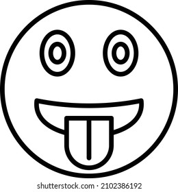 Vectordesign-Zunge-Out-Icon-Stil