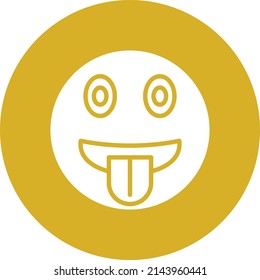 Vector Design Tongue Out Icon Style