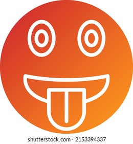 Vector Design Tongue Out Icon Style