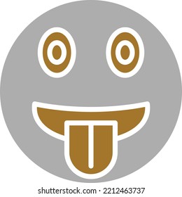 Vector Design Tongue Out Icon Style