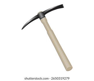 projeto vetorial de uma ferramenta chamada de escavadeira de mattock de picareta de jardim que é geralmente usada para cavar o chão ou destruir objetos duros, como rochas e semelhantes