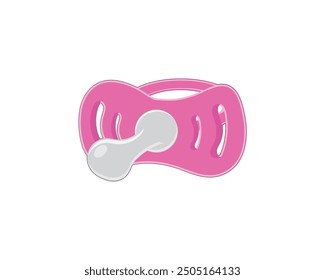 vector design of a tool called a pink baby pacifier which is usually used in babies' mouths