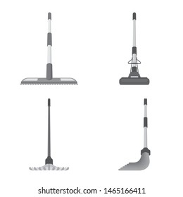 Vector design of tool and mopping symbol. Collection of tool and household vector icon for stock.
