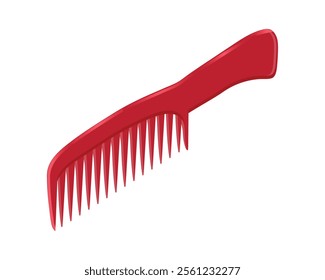 vector design of a tool for straightening hair called a red comb