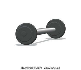 vector design of a tool that is usually used for exercise called a dumbbell which is used with the hands and is used to build muscle which can be found in the gym