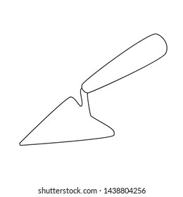 Vector design of tool and trowel sign. Set of tool and repair stock symbol for web.