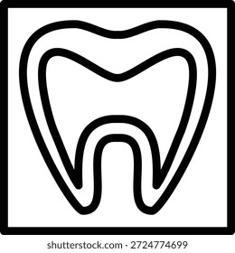 Diseño de Vector Tooth Xray Icon Style