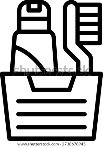 Vector Design Toothbrush holder Icon Style
