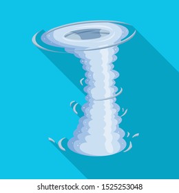 Vector design of tornado and water symbol. Graphic of tornado and effect stock vector illustration.