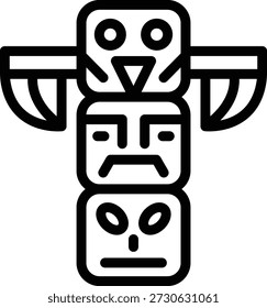 Symbolstil für Vektordesign-Totem