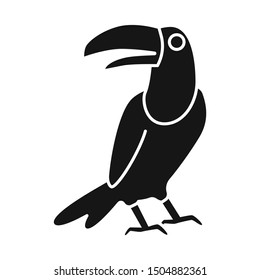 Vector design of toucan and bird sign. Web element of toucan and jungle vector icon for stock.